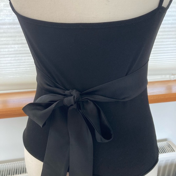 Axara black tank top with bow. New - Picture 3 of 6